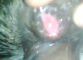 A guy with black detect is going to fuck become absent-minded beast